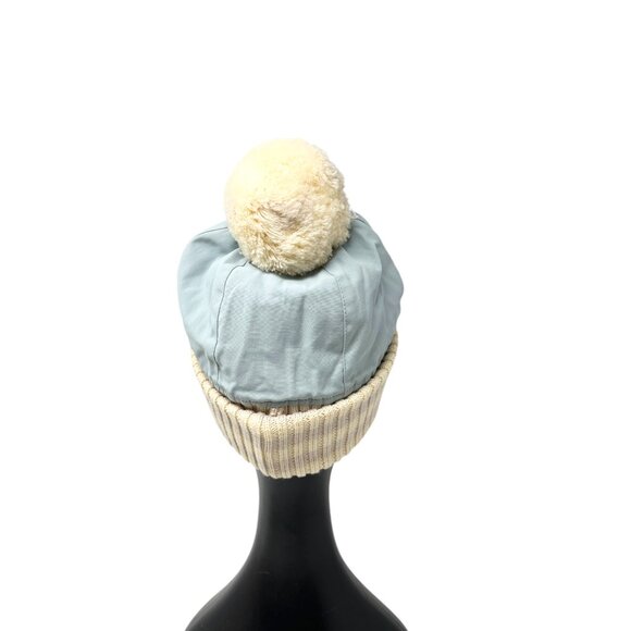 CHANEL Sport Vintage Coco Mark Logo Knit Beanie Winter Ski Hat #M Blue [105001] - Picture 4 of 13